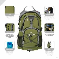 Cheapest ✨ TETON Sports Oasis 18L Hydration Pack With Free 2-Liter Water Bladder; The Perfect ???? Backpack For Hiking, Running, Cycling, Or Commuting Olive ✨ -SYX MOTO store 51qkLnchmML