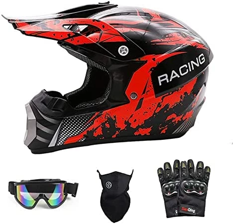 Best reviews of ???? Youth Kids Motocross Helmet, Lightweight ATV Dirt Bike BMX 4-Wheeler MX Off-Road Motorcycle Helmet W/Gloves Goggles Mask, DOT Approved Red Blac ???? 12 Best reviews of ???? Youth Kids Motocross Helmet, Lightweight ATV Dirt Bike BMX 4-Wheeler MX Off-Road Motorcycle Helmet W/Gloves Goggles Mask, DOT Approved Red Blac ???? - Image 10