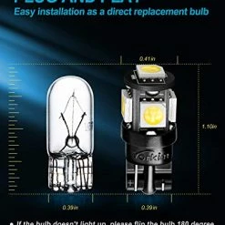 Promo ???? 194 LED Bulbs White 6000k Super Bright 5th Generation, T10 LED Bulbs, 168 LED Bulb For Car Interior Dome Map Door Courtesy License Plate Lights W5W 2825, Pack Of 10 ???? 21 Promo ???? 194 LED Bulbs White 6000k Super Bright 5th Generation, T10 LED Bulbs, 168 LED Bulb For Car Interior Dome Map Door Courtesy License Plate Lights W5W 2825, Pack Of 10 ???? -SYX MOTO store 51sJ45lCYBL