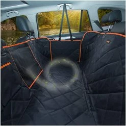 Budget ???? IBuddy ???? Dog Car Seat Covers For Back Seat Of Cars/Trucks/SUV, Waterproof ???? Dog Car Hammock With Mesh Window, Side Flaps And ???? Dog Seat Belt, Durable Anti-Scratch Nonslip Machine Washable Pet Car Seat Cover Gra ❤️ -SYX MOTO store 51treqBv4pL