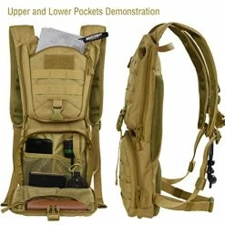 Promo ???? Tactical Molle Hydration Pack ???? Backpack With 3L TPU Water Bladder, Military Daypack For Cycling, Hiking, Running, Climbing, Hunting, Biking Black ???? -SYX MOTO store 51u1qScbZ9L