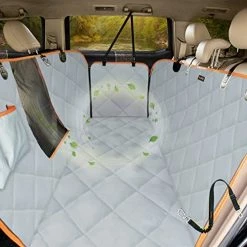 Budget ???? IBuddy ???? Dog Car Seat Covers For Back Seat Of Cars/Trucks/SUV, Waterproof ???? Dog Car Hammock With Mesh Window, Side Flaps And ???? Dog Seat Belt, Durable Anti-Scratch Nonslip Machine Washable Pet Car Seat Cover Gra ❤️ -SYX MOTO store 51ulEPe3vdL. AC