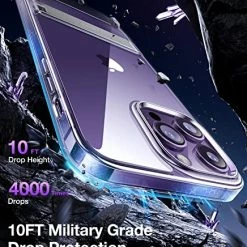 Hot Sale ???? IPhone 14 Pro Max Case Clear With Stand, [10FT Military Grade Drop Tested] Anti-Yellowing [3 Stand Ways Built-in Kickstand] Slim Protective Phone Cases IPhone 14 Pro Max, Diamond Clear ???? -SYX MOTO store 51vBfjhAqdL