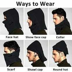 Cheap ???? Balaclava Ski Mask 2 Pcs - Windproof Warmer Fleece Adjustable Winter Mask For Men ???? Women Black+blue/gray ???? -SYX MOTO store 51vNiUZlMNL