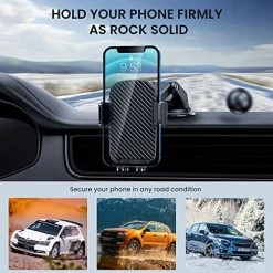 Buy ???? Phone Holder For Car [Military-Grade Suction] Phone Stand For Car Phone Holder Mount [Super Stable] Automobile Cell Phone Holder Car Mount For IPhone Universal Dashboard Mount Fit For All Smartphones Black ???? -SYX MOTO store 51vRG3zugjL