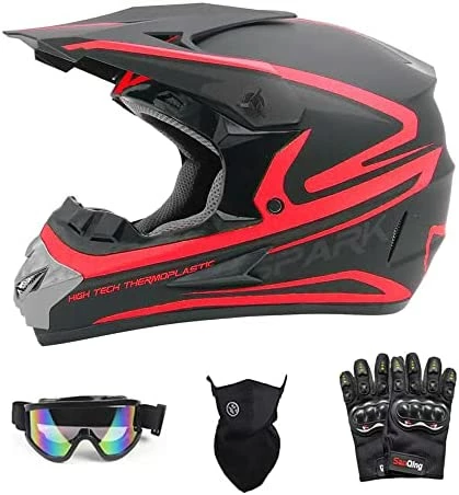 Best reviews of ???? Youth Kids Motocross Helmet, Lightweight ATV Dirt Bike BMX 4-Wheeler MX Off-Road Motorcycle Helmet W/Gloves Goggles Mask, DOT Approved Red Blac ???? 11 Best reviews of ???? Youth Kids Motocross Helmet, Lightweight ATV Dirt Bike BMX 4-Wheeler MX Off-Road Motorcycle Helmet W/Gloves Goggles Mask, DOT Approved Red Blac ???? - Image 9