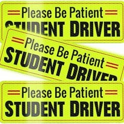 Coupon ⌛ SINGARO Student Driver Magnet For Car, 3Pcs Magnetic Reflective Novice Driver Stickers, Car Exterior Accessories, New Driver Vehicle Safety Signs Red ???? -SYX MOTO store 51wcUlHkv4L. AC