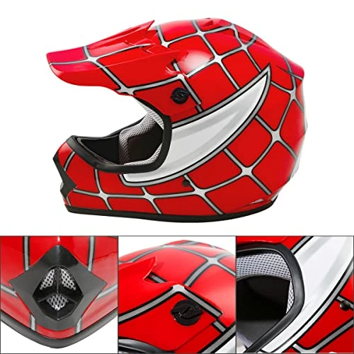 Cheap ⭐ DOT Youth Kids Motocross Offroad Street Dirt Bike Helmet Goggles Gloves ATV Mx Helmet … Blue Flame ???? 5 Cheap ⭐ DOT Youth Kids Motocross Offroad Street Dirt Bike Helmet Goggles Gloves ATV Mx Helmet … Blue Flame ???? - Image 4