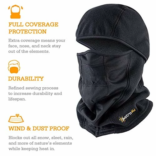 Best Pirce ✨ AstroAI Balaclava Ski Mask 2 Pack Winter Fleece Thermal Face Mask Cover For Men ???? Women Warmer Windproof Breathable, Cold Weather Gear For Skiing, Outdoor Work, Riding Motorcycle & Snowboarding, Black ???? 5 Best Pirce ✨ AstroAI Balaclava Ski Mask 2 Pack Winter Fleece Thermal Face Mask Cover For Men ???? Women Warmer Windproof Breathable, Cold Weather Gear For Skiing, Outdoor Work, Riding Motorcycle & Snowboarding, Black ???? - Image 3