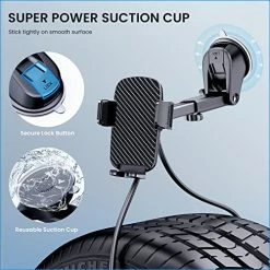 Buy ???? Phone Holder For Car [Military-Grade Suction] Phone Stand For Car Phone Holder Mount [Super Stable] Automobile Cell Phone Holder Car Mount For IPhone Universal Dashboard Mount Fit For All Smartphones Black ???? -SYX MOTO store 51yFTKYFYRL