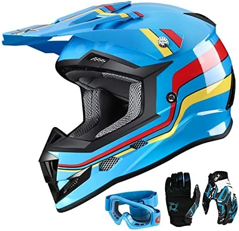 Discount ???? GX623 DOT Kids Youth ATV Off-Road Dirt Bike Motocross Motorcycle Full Face Helmet Combo Gloves Goggles For Boys & ???? Girls (Camouflage, Small) ???? 9 Discount ???? GX623 DOT Kids Youth ATV Off-Road Dirt Bike Motocross Motorcycle Full Face Helmet Combo Gloves Goggles For Boys & ???? Girls (Camouflage, Small) ???? - Image 7