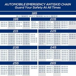Top 10 ⭐ Tire Chains, 8 Pack Snow Chains For Car SUV Pickup Trucks, For Tire Width 185-265mm(7.3-10.4 Inch), Adjustable Universal Emergency Thickening Chains ???? -SYX MOTO store 61ERL69ywBL