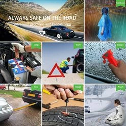 Best reviews of ???? Car Roadside Emergency Kit, Auto Vehicle Truck Safety Emergency Road Side Assistance Kits With Jumper Cables, First Aid Kit, Tow Rope, Reflective Triangle, Tire Pressure Gauge, Wheel Repair, Etc ???? -SYX MOTO store 61NZrJK32rS